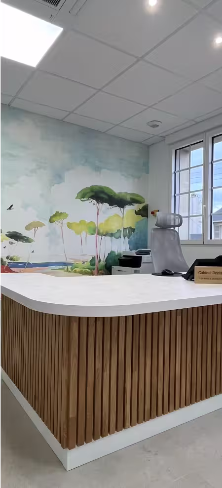 agencement-acceuil-medical création d'un bureau d'accueil pour un cabinet medical